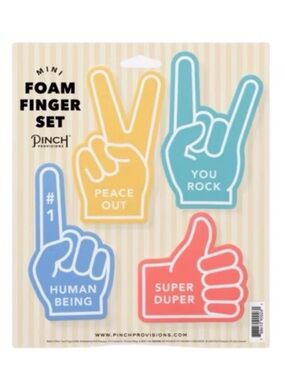 Pinch Provisions Mini Foam Finger Set - Yellow, Teal, Blue, Coral